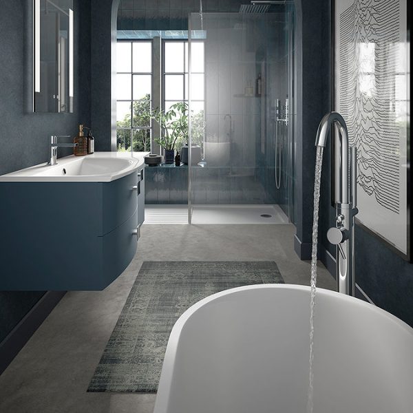 Hudson Reed Sarenna 1000mm Wall Hung Cabinet & Basin   Moon White - Image 4