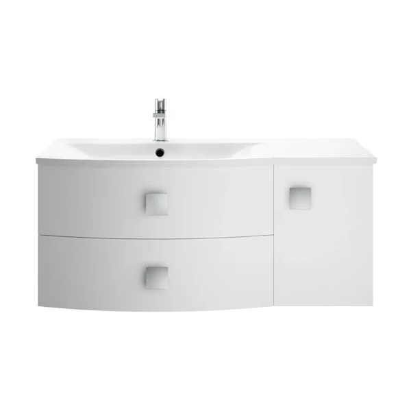 Hudson Reed Sarenna 1000mm Wall Hung Cabinet & Basin   Moon White
