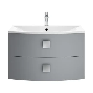Hudson Reed Sarenna 700mm Wall Hung Cabinet & Basin   Dove Grey