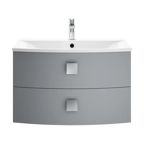 Hudson Reed Sarenna 700mm Wall Hung Cabinet & Basin   Dove Grey