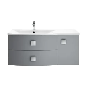 Hudson Reed Sarenna 1000mm Wall Hung Cabinet & Basin   Dove Grey