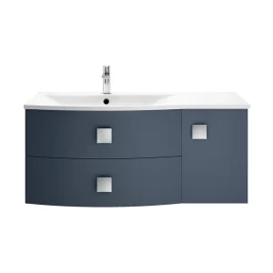 Hudson Reed Sarenna 1000mm Wall Hung Cabinet & Basin   Mineral Blue