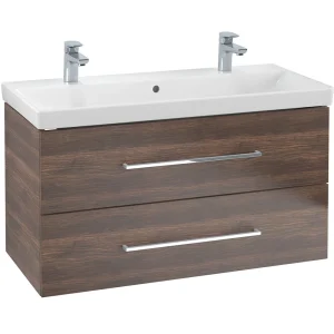 Villeroy and Boch Avento Arizona Oak 1000mm Wall Hung 2 Drawer Double Vanity Unit