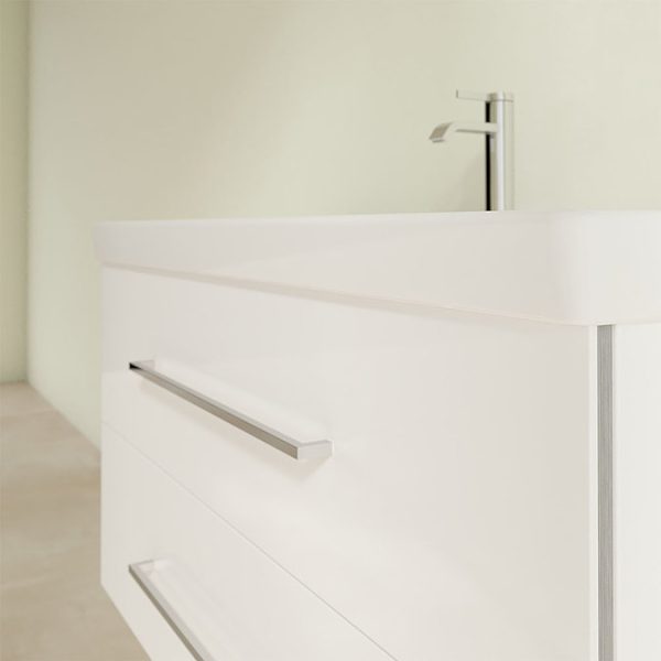 Villeroy and Boch Avento Wall Hung Vanity Unit 1000mm   Crystal White - Image 6