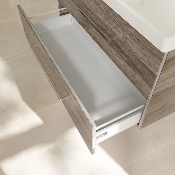 Villeroy and Boch Avento Stone Oak 1000mm Wall Hung 2 Drawer Vanity Unit - Image 7