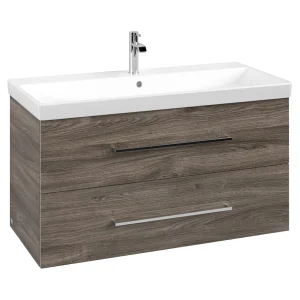 Villeroy and Boch Avento Stone Oak 1000mm Wall Hung 2 Drawer Vanity Unit