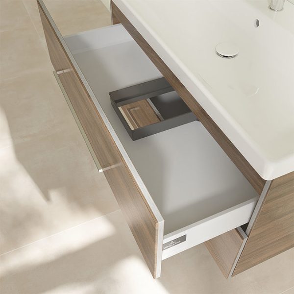 Villeroy and Boch Avento Arizona Oak 1000mm Wall Hung 2 Drawer Vanity Unit - Image 2