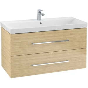 Villeroy and Boch Avento Nordic Oak 1000mm Wall Hung 2 Drawer Vanity Unit