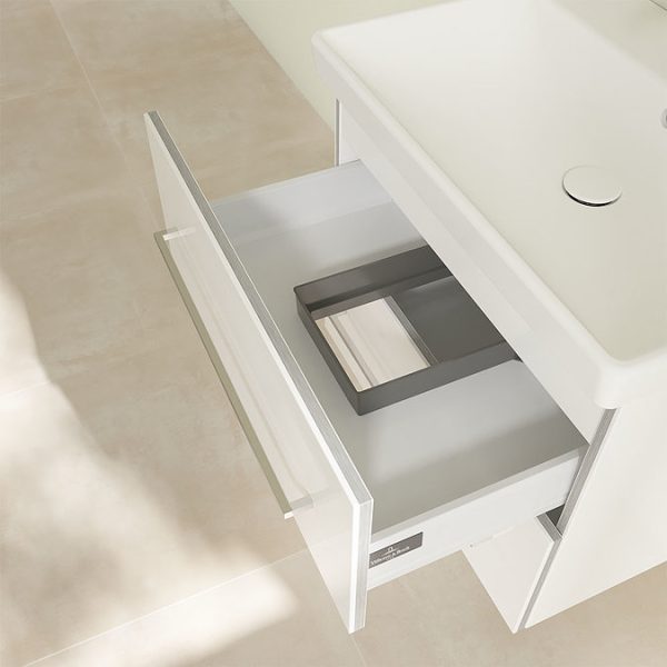 Villeroy and Boch Avento Wall Hung Vanity Unit 630mm   Crystal White - Image 2