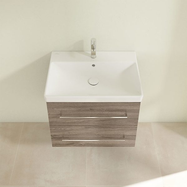 Villeroy and Boch Avento Stone Oak 650mm Wall Hung 2 Drawer Vanity Unit - Image 5