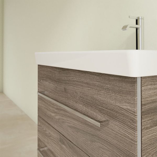 Villeroy and Boch Avento Stone Oak 650mm Wall Hung 2 Drawer Vanity Unit - Image 6