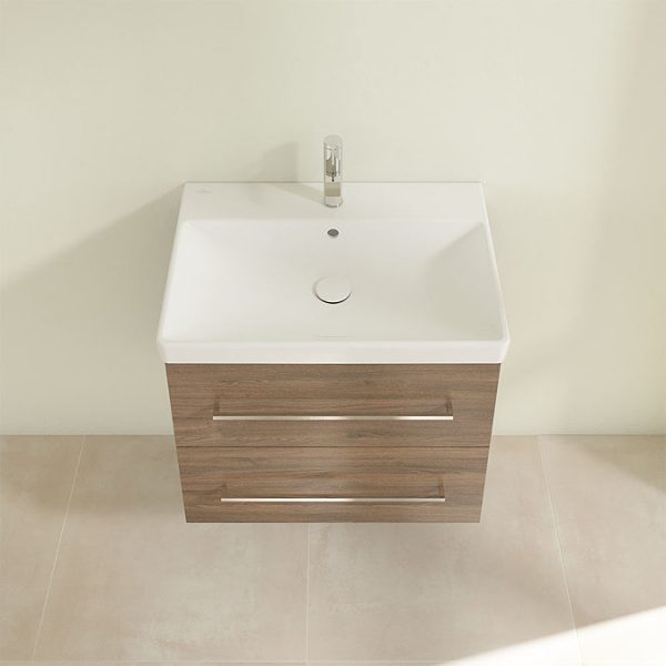 Villeroy and Boch Avento Arizona Oak 650mm Wall Hung 2 Drawer Vanity Unit - Image 5