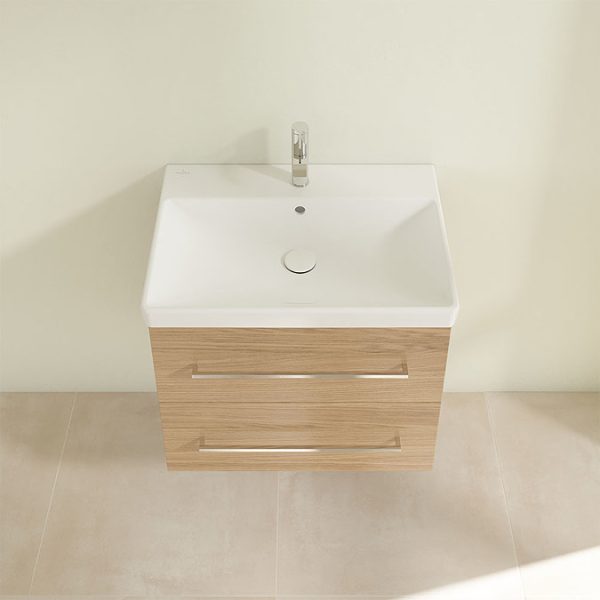 Villeroy and Boch Avento Nordic Oak 650mm Wall Hung 2 Drawer Vanity Unit - Image 5