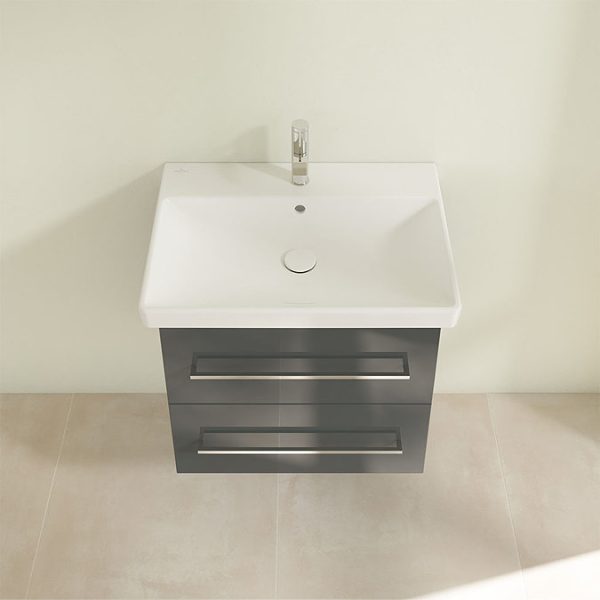 Villeroy and Boch Avento Crystal Grey 600mm Wall Hung 2 Drawer Vanity Unit - Image 5