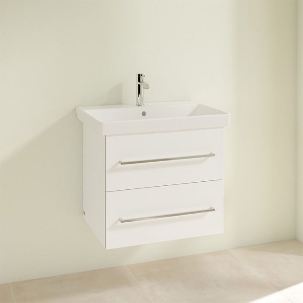 Villeroy and Boch Avento Wall Hung Vanity Unit 580mm   Crystal White - Image 3