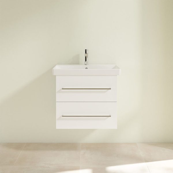 Villeroy and Boch Avento Wall Hung Vanity Unit 580mm   Crystal White - Image 4