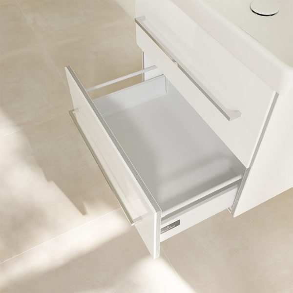 Villeroy and Boch Avento Wall Hung Vanity Unit 580mm   Crystal White - Image 7
