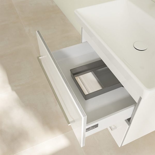 Villeroy and Boch Avento Wall Hung Vanity Unit 580mm   Crystal White - Image 2