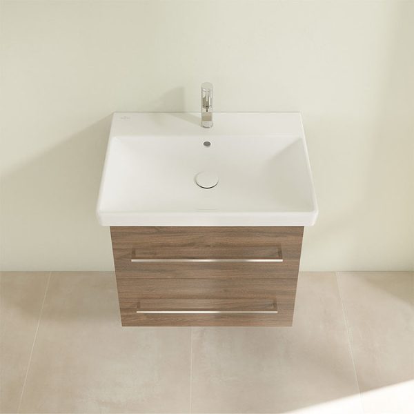 Villeroy and Boch Avento Arizona Oak 600mm Wall Hung 2 Drawer Vanity Unit - Image 5