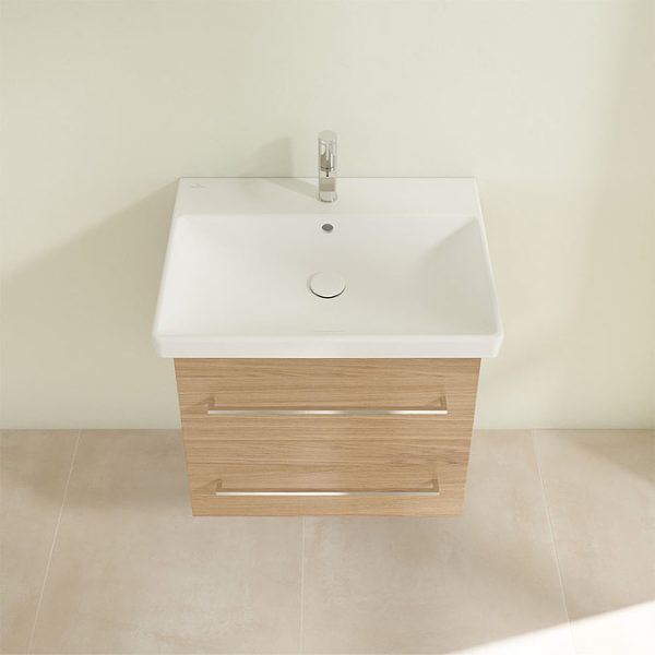 Villeroy and Boch Avento Nordic Oak 600mm Wall Hung 2 Drawer Vanity Unit - Image 5