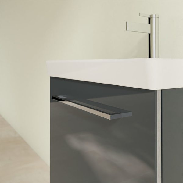 Villeroy and Boch Avento Crystal Grey 550mm Wall Hung 1 Door Vanity Unit - Image 2