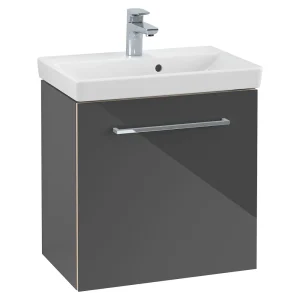 Villeroy and Boch Avento Crystal Grey 550mm Wall Hung 1 Door Vanity Unit