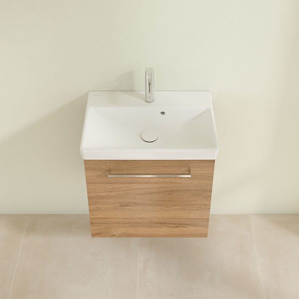 Villeroy and Boch Avento Oak Kansas 550mm Wall Hung 1 Door Vanity Unit - Image 5