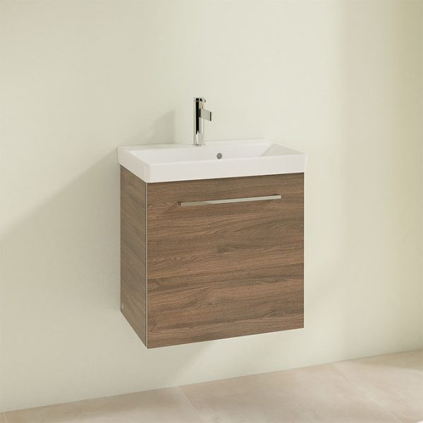 Villeroy and Boch Avento Arizona Oak 550mm Wall Hung 1 Door Vanity Unit - Image 3