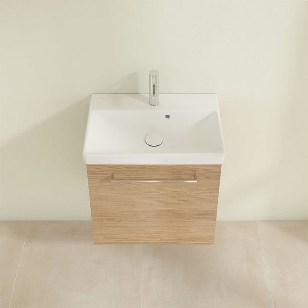 Villeroy and Boch Avento Nordic Oak 550mm Wall Hung 1 Door Vanity Unit - Image 5
