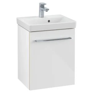 Villeroy and Boch Avento Crystal White 450mm Wall Hung 1 Door Vanity Unit