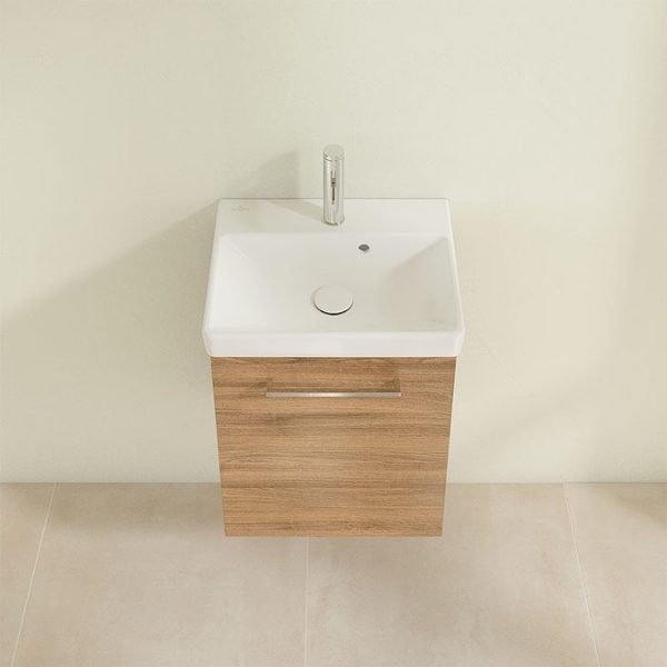 Villeroy and Boch Avento Oak Kansas 450mm Wall Hung 1 Door Vanity Unit - Image 5