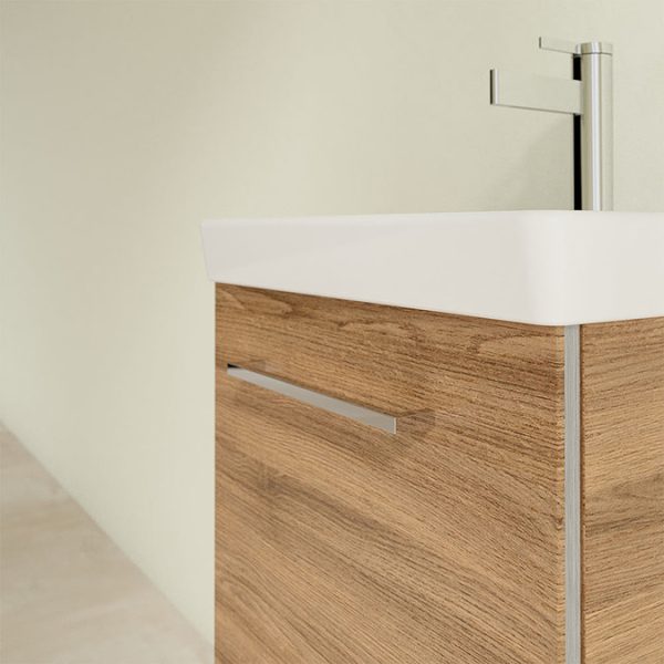 Villeroy and Boch Avento Oak Kansas 450mm Wall Hung 1 Door Vanity Unit - Image 6