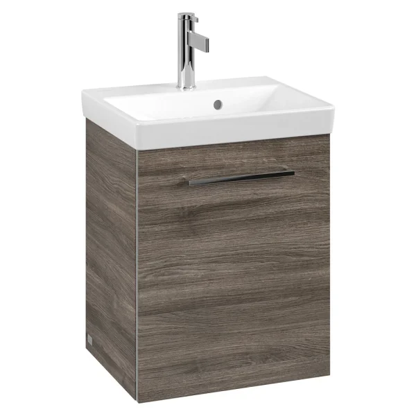 Villeroy and Boch Avento Stone Oak 450mm Wall Hung 1 Door Vanity Unit