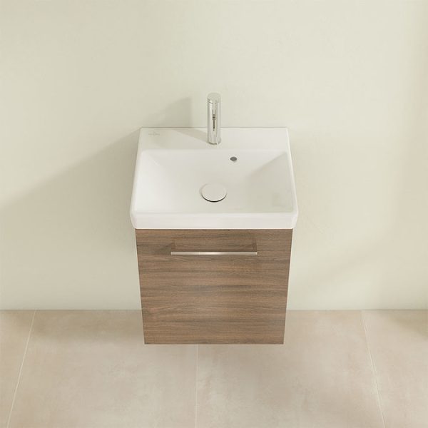 Villeroy and Boch Avento Arizona Oak 450mm Wall Hung 1 Door Vanity Unit - Image 5