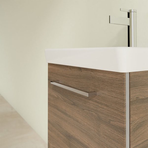 Villeroy and Boch Avento Arizona Oak 450mm Wall Hung 1 Door Vanity Unit - Image 2