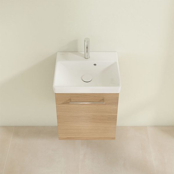 Villeroy and Boch Avento Nordic Oak 450mm Wall Hung 1 Door Vanity Unit - Image 5