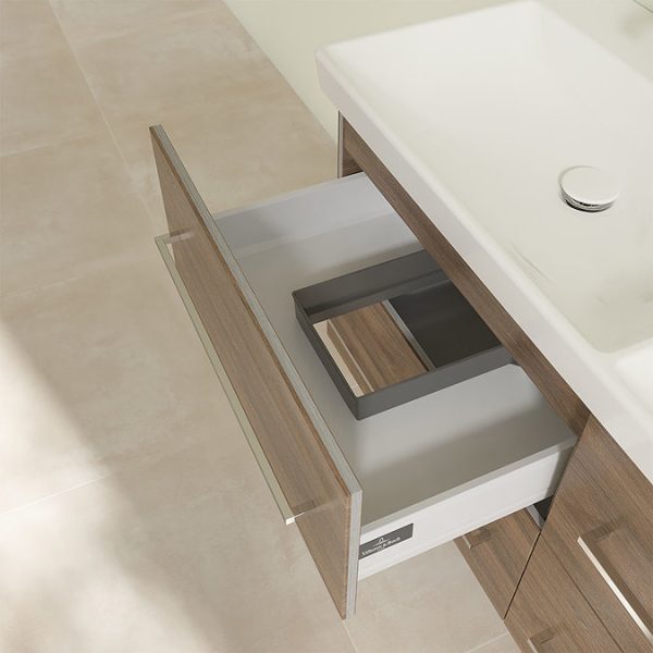 Villeroy and Boch Avento Arizona Oak 1200mm Wall Hung 4 Drawer Double Vanity Unit - Image 7