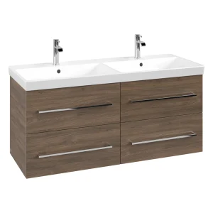 Villeroy and Boch Avento Arizona Oak 1200mm Wall Hung 4 Drawer Double Vanity Unit