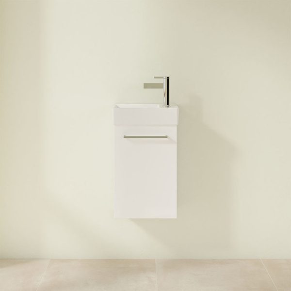Villeroy and Boch Avento Crystal White 360mm Wall Hung Vanity Unit with Left Bowl Basin - Image 4