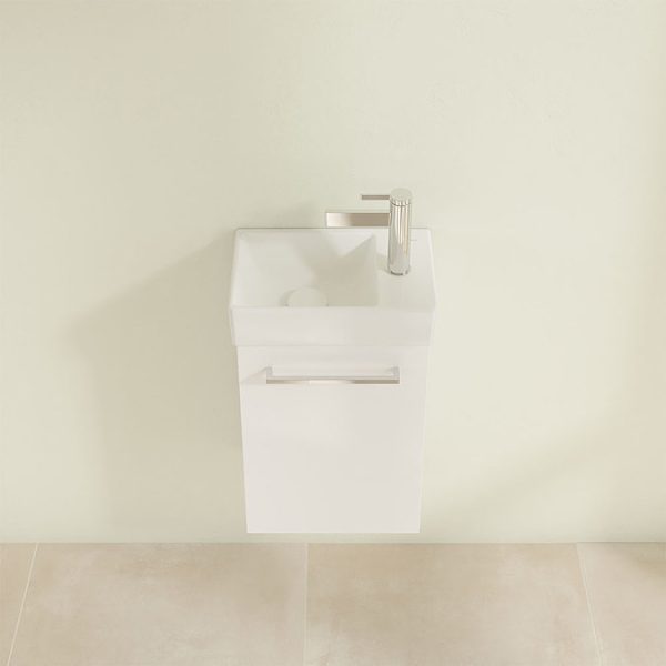 Villeroy and Boch Avento Crystal White 360mm Wall Hung Vanity Unit with Left Bowl Basin - Image 5
