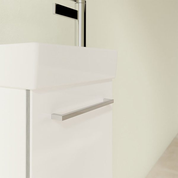 Villeroy and Boch Avento Crystal White 360mm Wall Hung Vanity Unit with Left Bowl Basin - Image 2