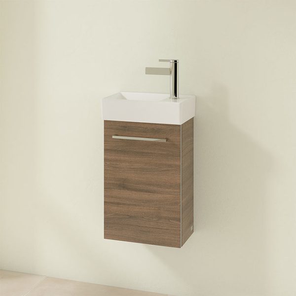 Villeroy and Boch Avento Arizona Oak 360mm Wall Hung Vanity Unit with Left Bowl Basin - Image 3