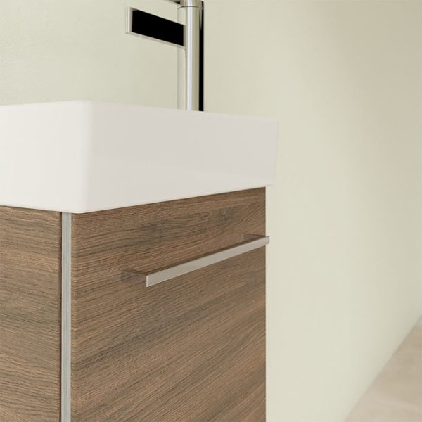 Villeroy and Boch Avento Arizona Oak 360mm Wall Hung Vanity Unit with Left Bowl Basin - Image 2