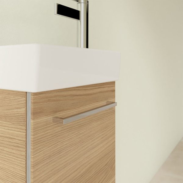 Villeroy and Boch Avento Nordic Oak 360mm Wall Hung Vanity Unit with Left Bowl Basin - Image 2