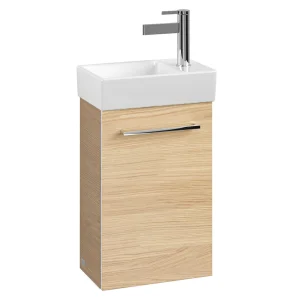 Villeroy and Boch Avento Nordic Oak 360mm Wall Hung Vanity Unit with Left Bowl Basin
