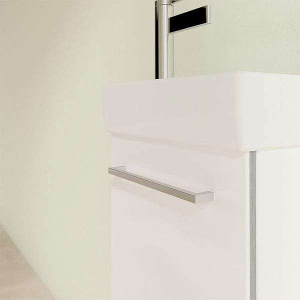 Villeroy and Boch Avento Crystal White 360mm Wall Hung Vanity Unit with Right Bowl Basin - Image 2