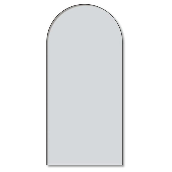 Savoy Large Matt Black Framed Wall/Leaner Arched Mirror 1620 x 760mm - Image 4