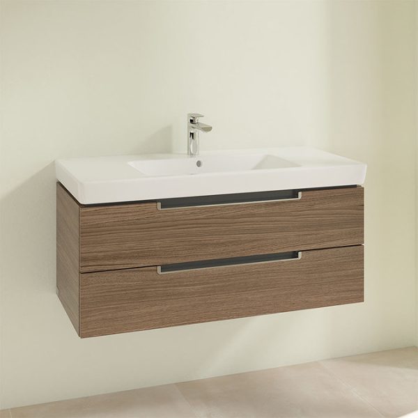 Villeroy and Boch Subway 2.0 Arizona Oak 1000mm Wall Hung 2 Drawer Vanity Unit - Image 3
