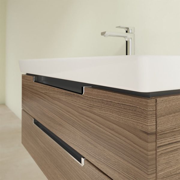 Villeroy and Boch Subway 2.0 Arizona Oak 1000mm Wall Hung 2 Drawer Vanity Unit - Image 4