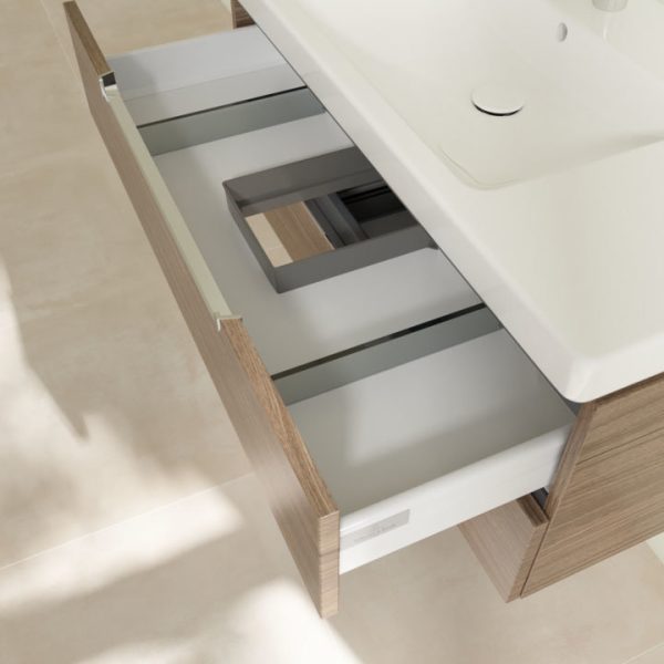 Villeroy and Boch Subway 2.0 Arizona Oak 1000mm Wall Hung 2 Drawer Vanity Unit - Image 5